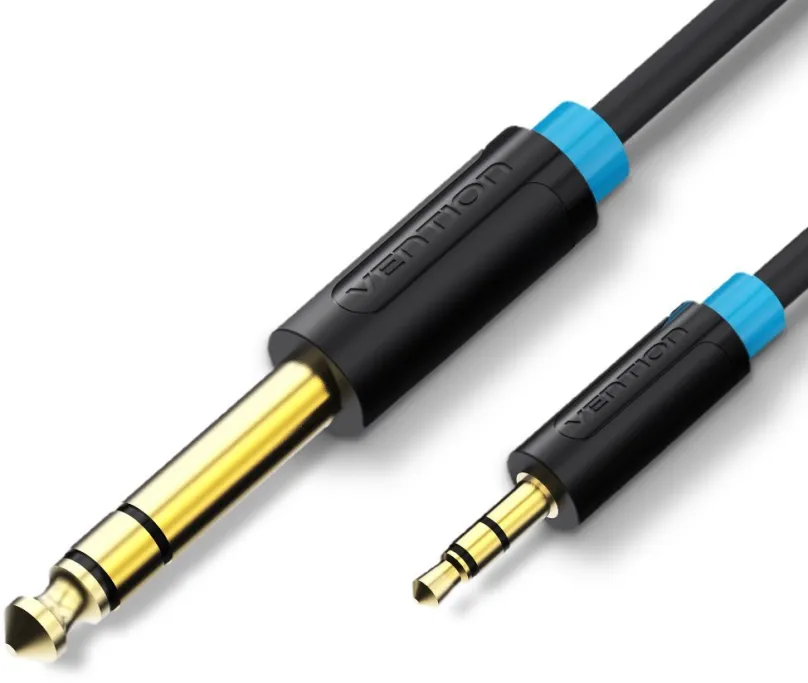 Audio kábel Vention 6.5mm Jack Male to 3.5mm Male Audio Cable 1m Black