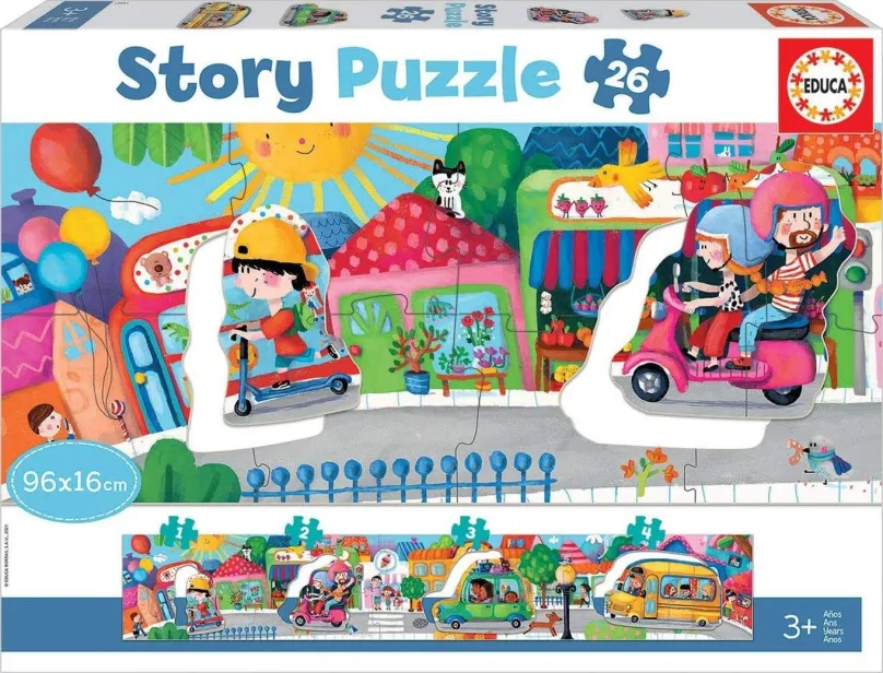 Puzzle Educa Story puzzle Doprava v meste 26 dielikov