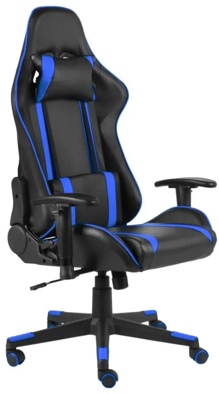 Herná stolička SHUMEE Otočná herná stolička modrá PVC , 20479