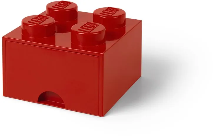 Úložný box LEGO Úložný box 4 s zásuvkou - červená