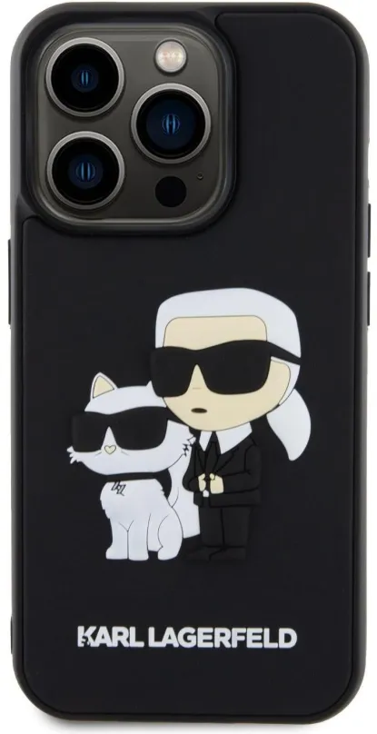 Kryt pre mobil Karl Lagerfeld 3D Rubber Karl and Choupette Zadný Kryt pre iPhone 13 Pro Black