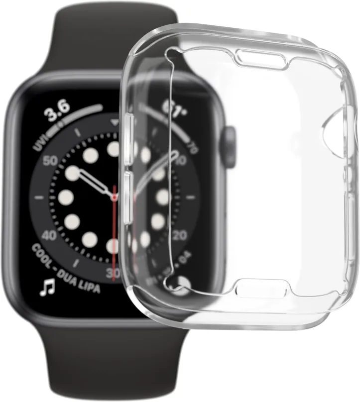 Ochranný kryt na hodinky AlzaGuard Crystal Clear TPU FullCase pre Apple Watch 44mm