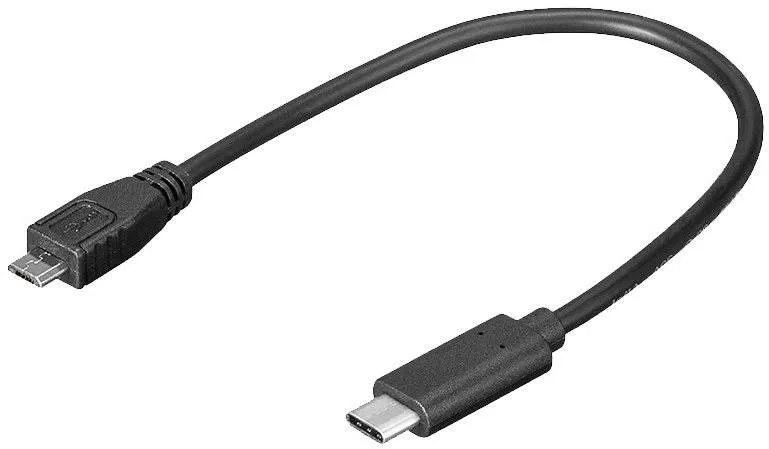 Redukcia PremiumCord USB-C 3.1 (M) - USB 2.0 Micro-B (M) 0.2m