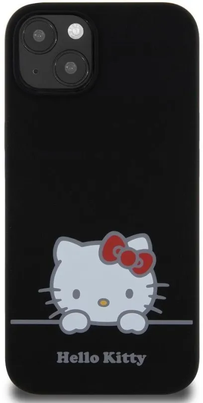Kryt na mobil Hello Kitty Liquid Silicone Daydreaming Logo Zadný Kryt pre iPhone 13 Black