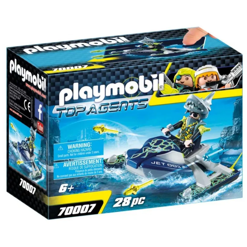 Playmobil 70007 Team SHARK Raketový skúter