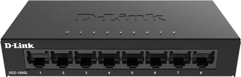 Switch D-Link DGS-108GL, 8x 10/100/1000Base-T, QoS (Quality of Service), prenosová rýchlos