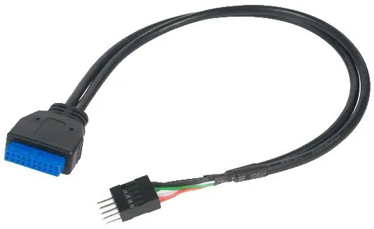 Redukcia AKASA USB 3.0 (19-pin) na USB 2.0 (9-pin)