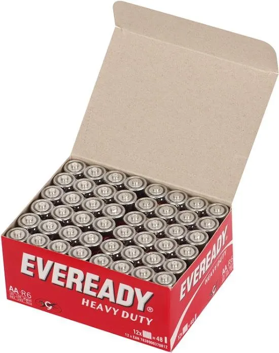 Jednorazová batéria Energizer Eveready AA zinkochloridová batéria 48 ks