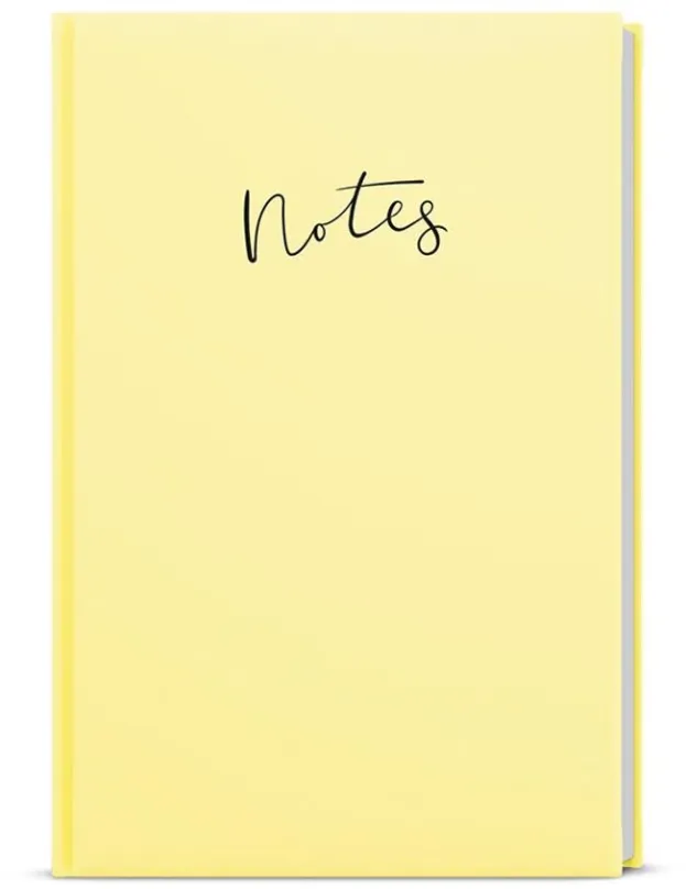 Diár Notes linajkový Pastel žltá