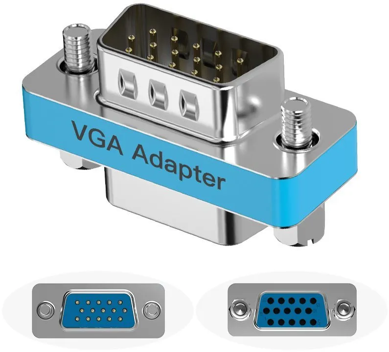 Redukcia Vention VGA Male to Female Adapter Silvery Metal Type