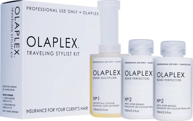 Súprava vlasovej kozmetiky OLAPLEX Traveling Stylist Kit (3x 100 ml)