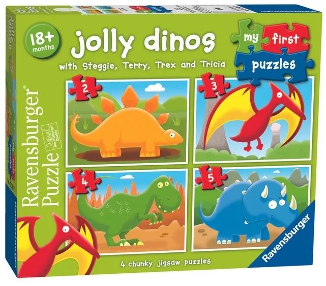 Puzzle Moje prvé puzzle Veselí dinosaury 2/3/4/5 dielikov