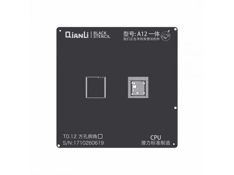 Qianli čierna šablóna pre A12 CPU pre IP XS / XS Max / XR
