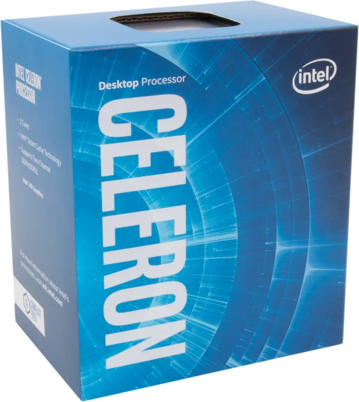 Procesor Intel Celeron G5900, 2 jadrový, 2 vlákna, 3,4 GHz (TDP 58W), 2MB L3 cache, intel