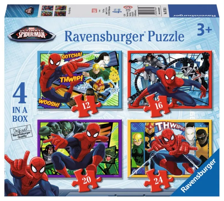 RAVENSBURGER Puzzle Spiderman 4v1 (12,16,20,24 dielikov)