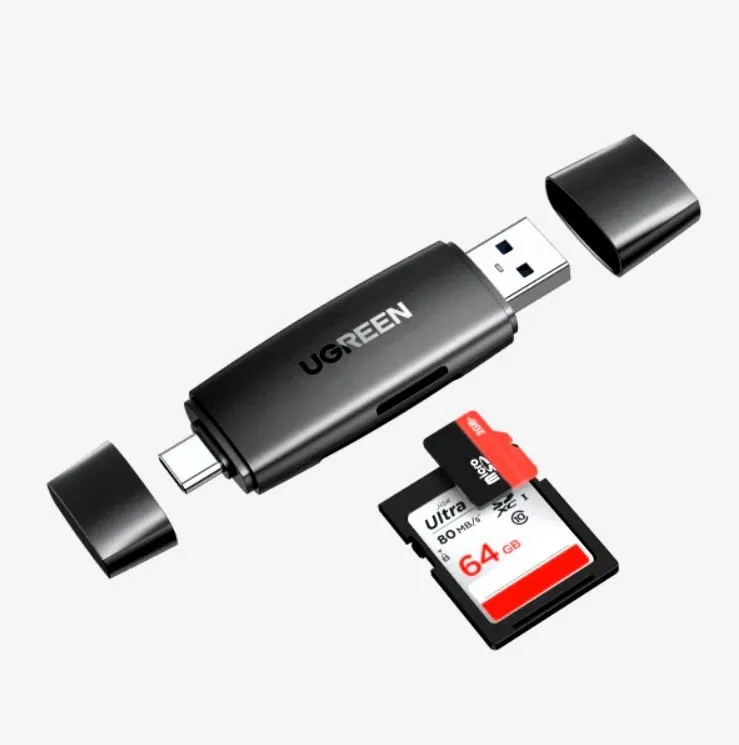 Čítačka kariet UGREEN 2-in-1 USB-C / USB-A Card Reader