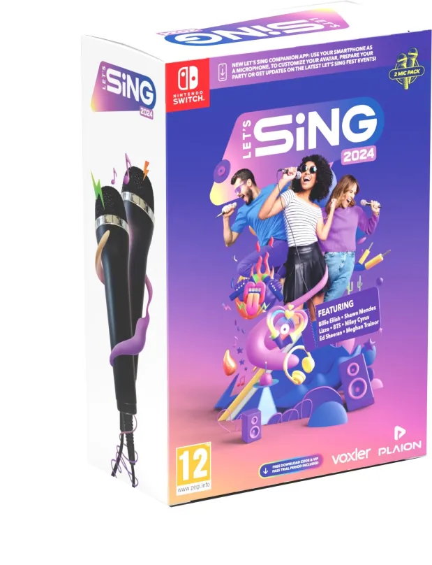 Hra na konzole Lets Sing 2024 + 2 microphones - Nintendo Switch