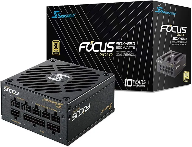 Počítačový zdroj Seasonic Focus SGX 650 Gold, 650 W, SFX, 80 PLUS Gold, 4 ks PCIe (8-pin /