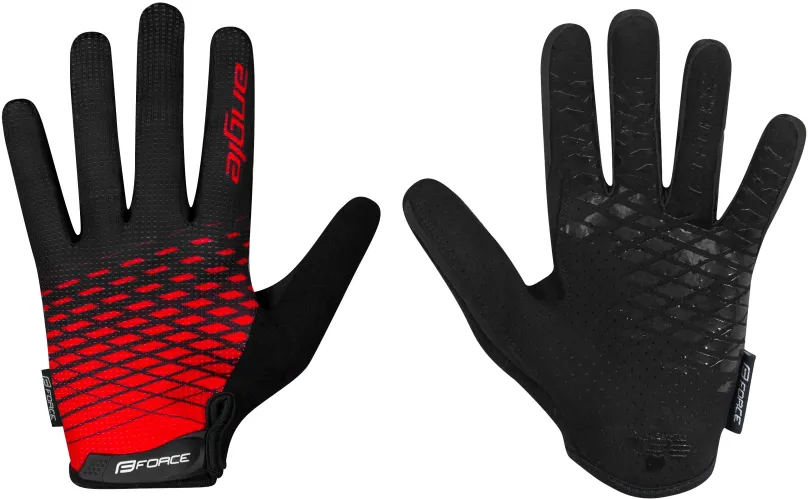 Cyklistické rukavice Force MTB ANGLE, červeno-čierne L