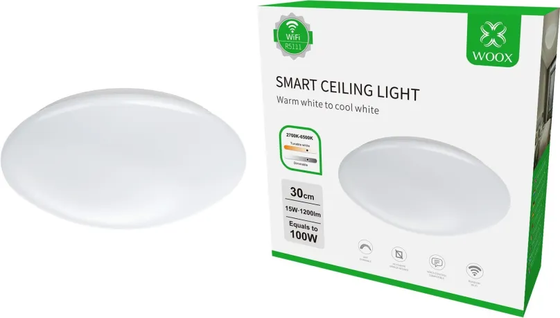 Stropné svetlo WOOX R5111 Smart WiFi Ceiling Light WW to CW