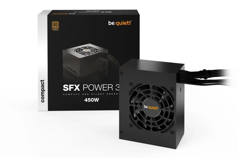 Počítačový zdroj Be quiet! SFX POWER 3 450 W, 450 W, SFX, 80 PLUS Bronzia, účinnosť 89,3%,