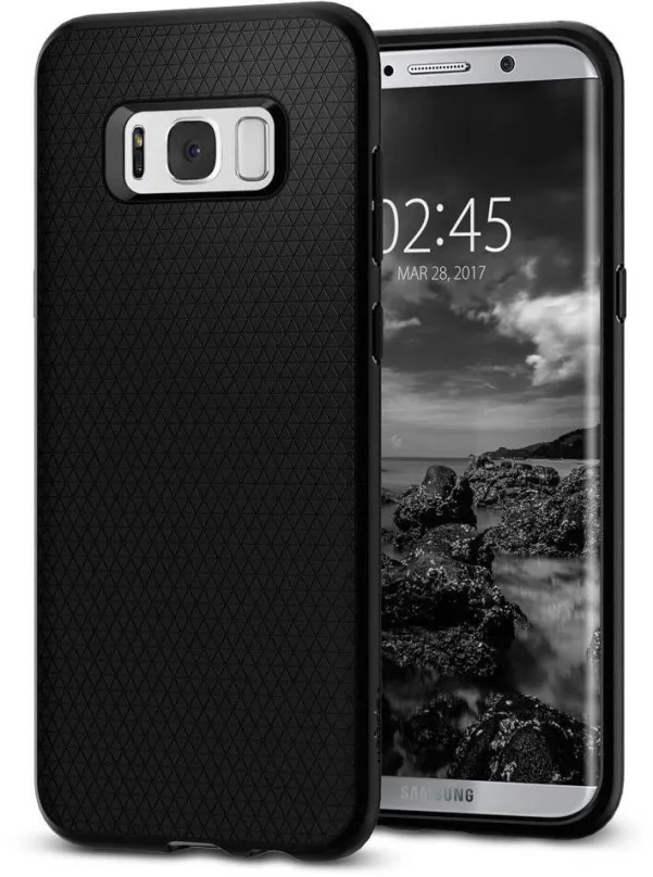 Kryt pre mobil Spigen Liquid Air Black Samsung Galaxy S8, pre Samsung Galaxy S8, materiál