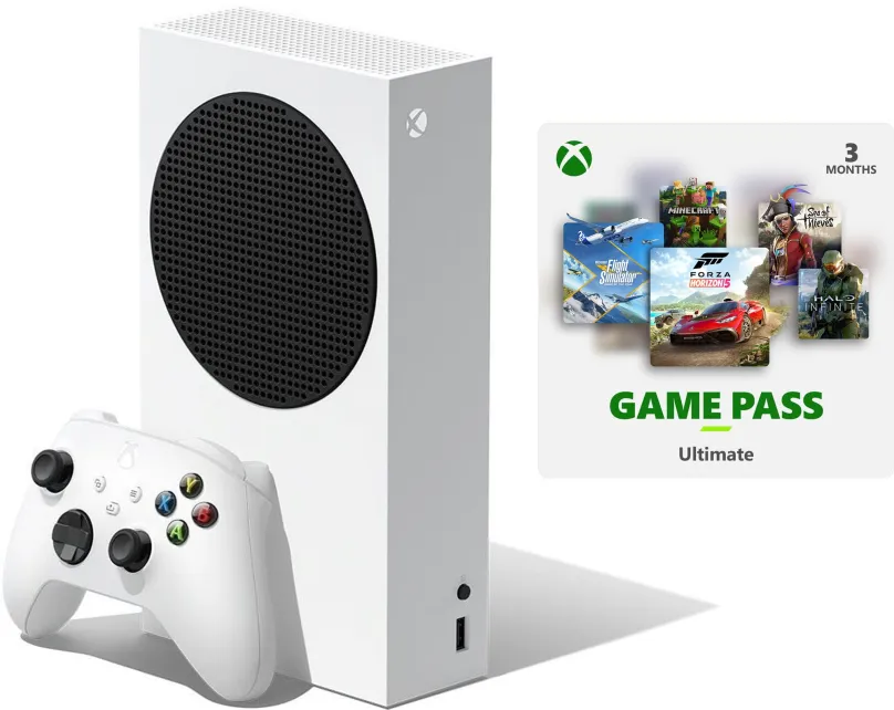 Herná konzola Xbox Series S + Xbox Game Pass Ultimate - 3 mesačné predplatné