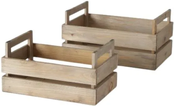 Úložný box Boltze Dekoratívny drevený box Kolding Set 2 ks