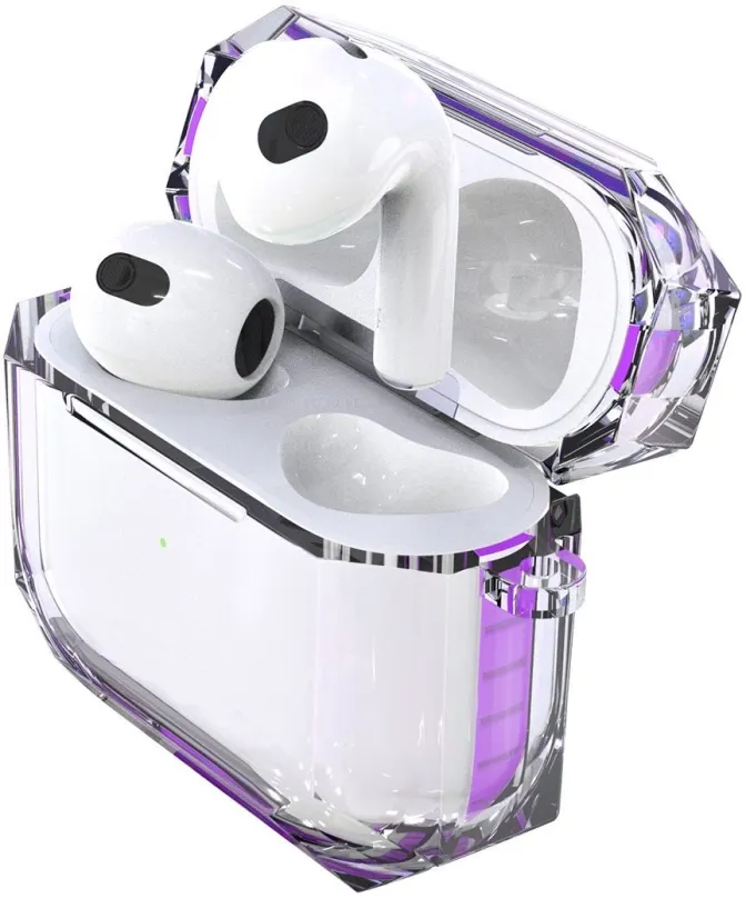 Puzdro na slúchadlá Hishell Two Colour Clear Case for Airpods 3 Purple