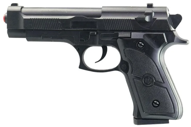 Detská pištoľ MaDe Pištoľka na karte s náhradnými guličkami, 18 cm