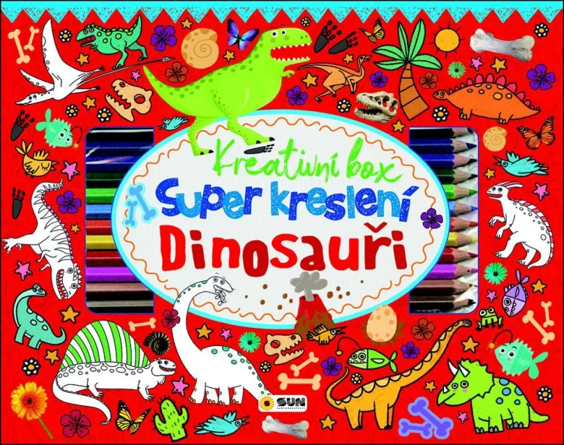 Omaľovánky Kreatívny box Super kreslenie Dinosaury