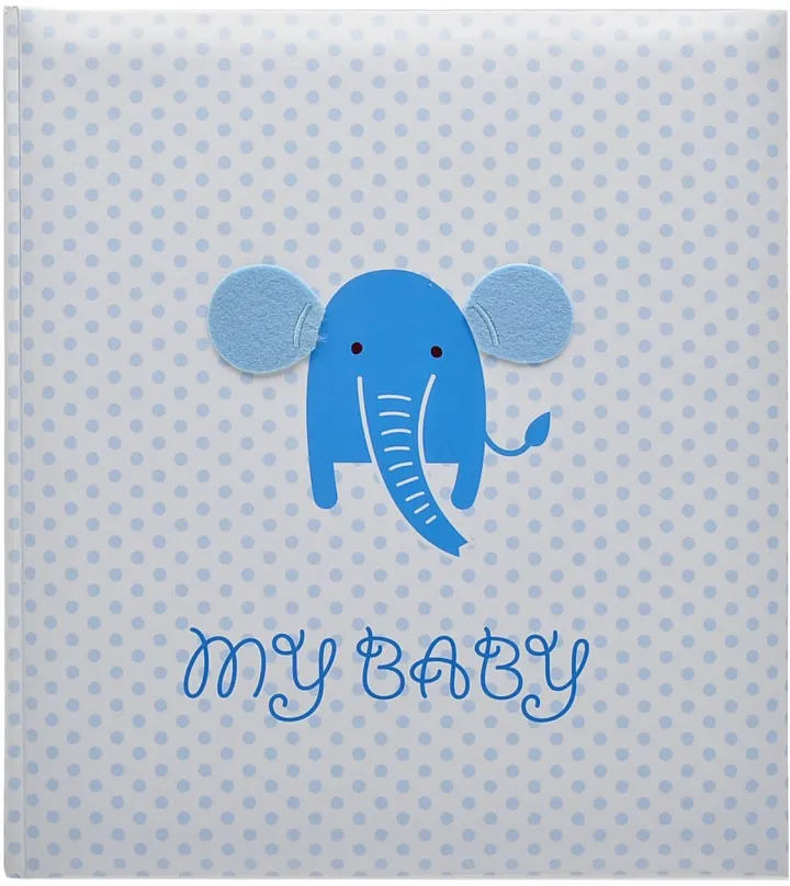 Fotoalbum KPH Baby elefant modré, pre fotografie s rozmermi 9 x 13 cm, 10 x 15 cm, 13 x