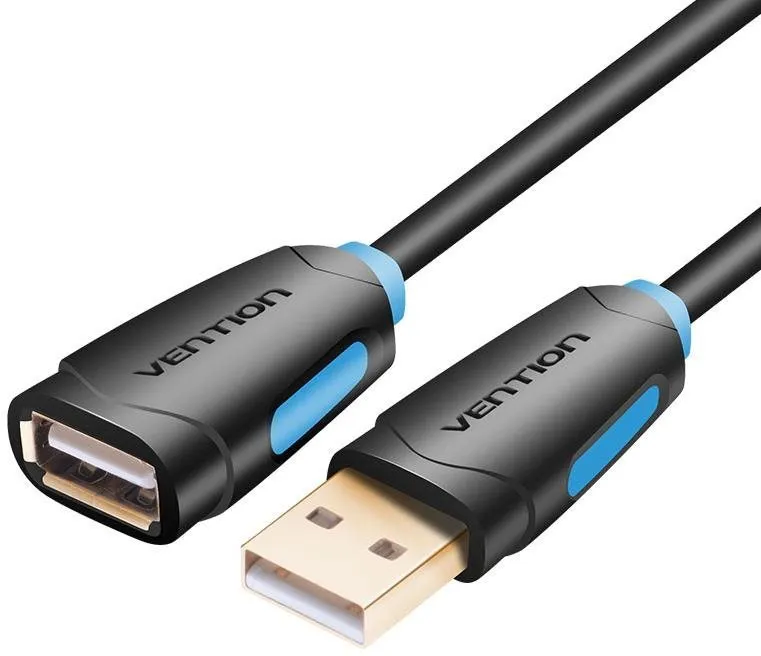 Dátový kábel Vention USB2.0 Extension Cable 5M Black