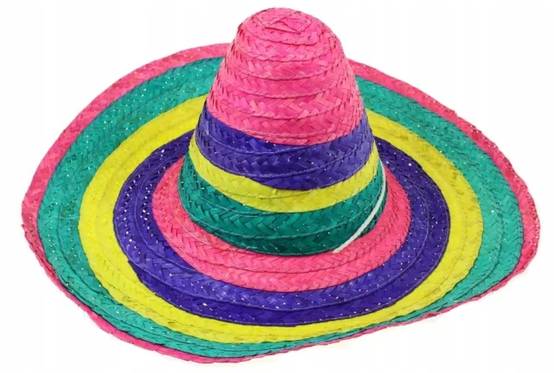 Doplnok ku kostýmu Farebný Klobúk Sombrero - Mexiko 50 cm