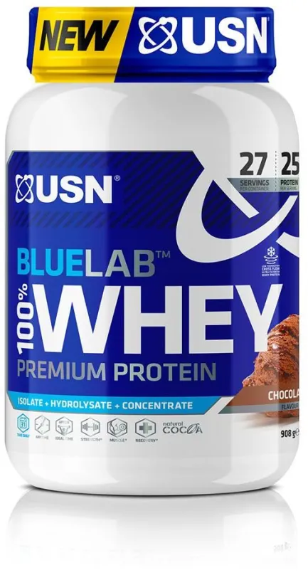 Proteín USN BlueLab 100% Whey Premium Protein, 2000g, čokoláda