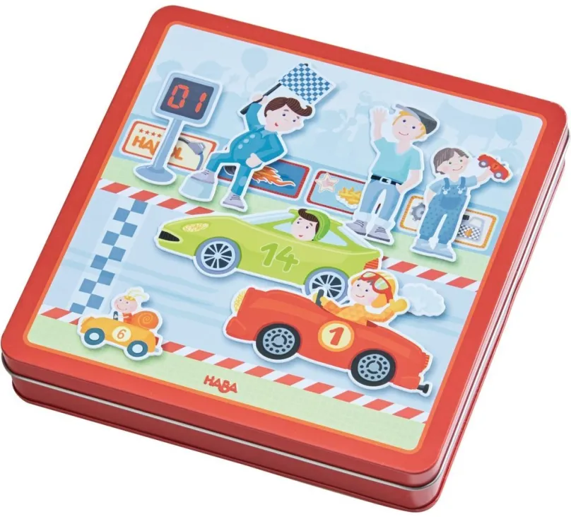 Puzzle Haba Magnetická hra Závodné auto