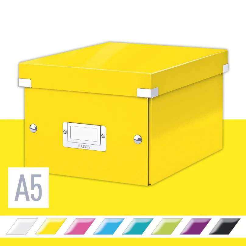 Archivačná krabica LEITZ WOW Click & Store A5 22 x 16 x 28.2 cm, žltá