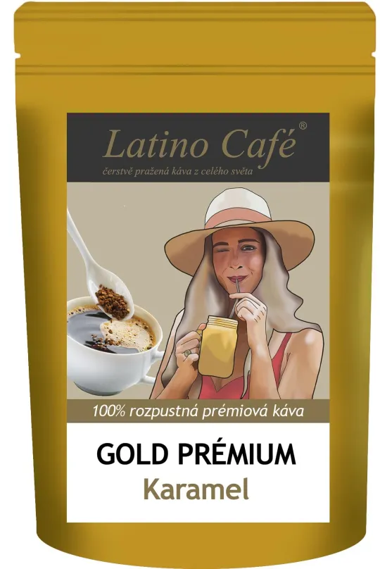 Káva Latino Café Instant Gold Karamel, variant Gold instant 100 g
