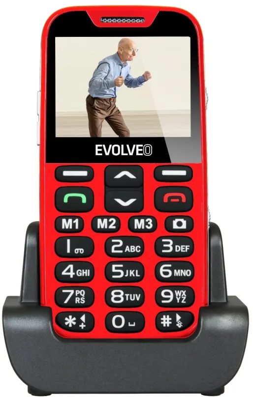 Mobilný telefón EVOLVEO EasyPhone XD červeno-strieborný
