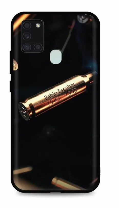 Kryt na mobil TopQ Samsung A21s silikón Pablo Escobar Bullet 51912