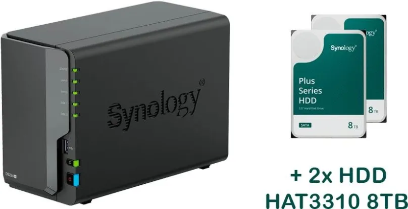 NAS Synology DS224+ 2x HAT3310-8T (16TB)