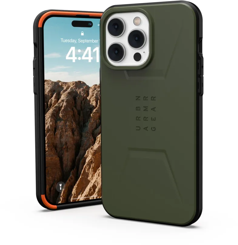 Kryt na mobil UAG Civilian MagSafe Olive iPhone 14 Pro Max, pre Apple iPhone 14 Pro Max, m