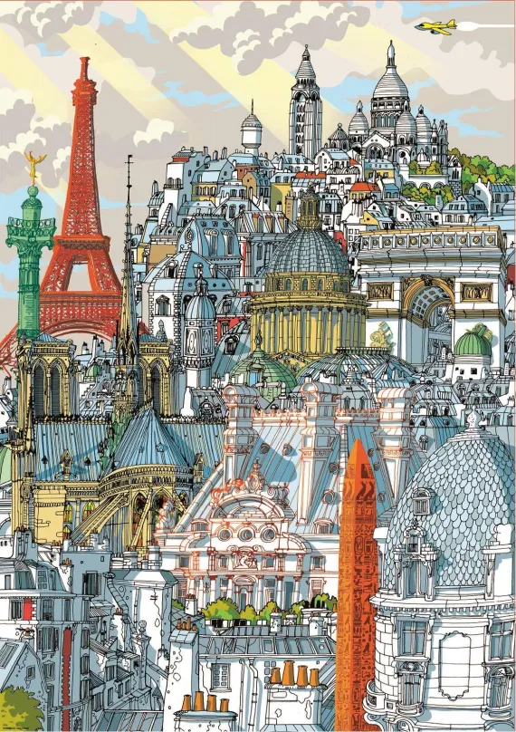 Puzzle Educa Puzzle Paríž 1000 dielikov