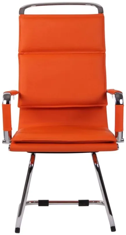 Konferenčná stolička BHM GERMANY Bedford, syntetická koža, oranžová