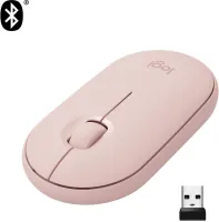 Myš Logitech Pebble M350 Wireless Mouse, ružová