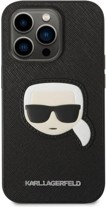 Kryt na mobil Karl Lagerfeld PU Saffiano Karl Head Zadný Kryt pre iPhone 14 Pro Max Black