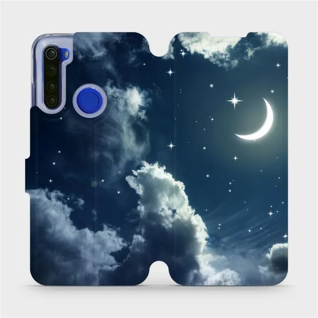 Kryt na mobil Flipové púzdro na mobil Xiaomi Redmi Note 8T - V145P Nočná obloha s mesiacom