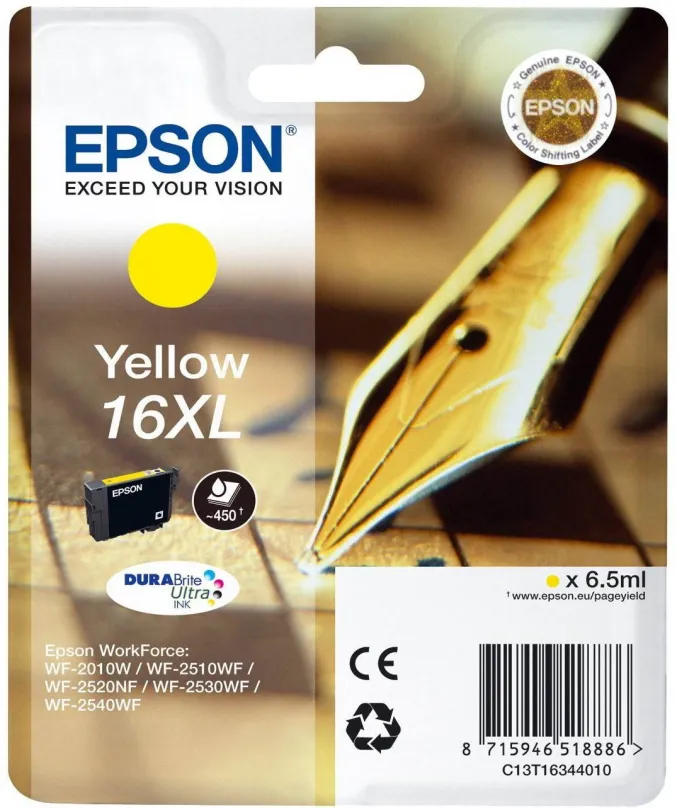 Cartridge Epson T1634 XL žltá