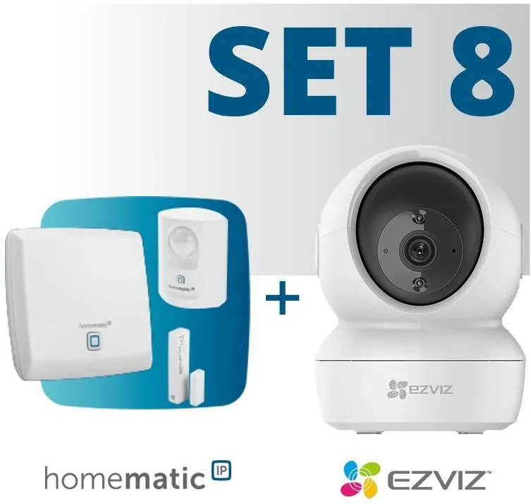 Zabezpečovací systém Homemativ IP Sada zabezpečenia s kamerou Ezviz - HmIP-SET8