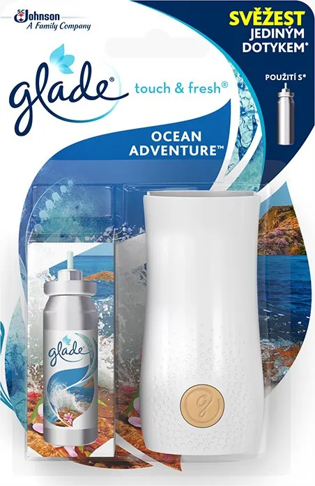 Osviežovač vzduchu GLADE Touch & Fresh Ocean Advanture strojček + náplň 10 ml